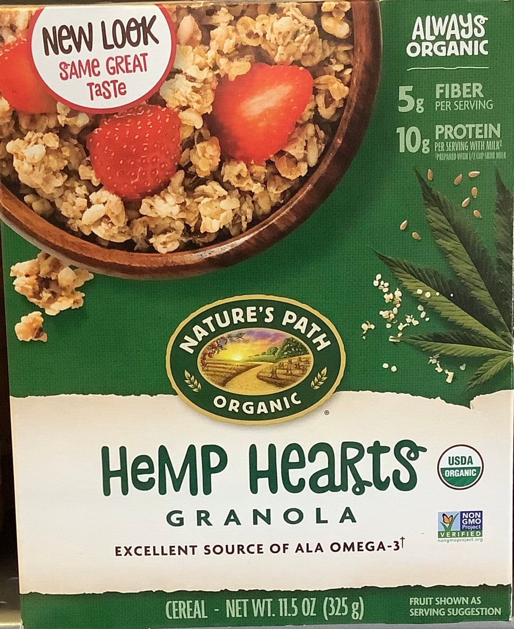 Granola, Organic Hemp Hearts, Nature’s Path (box)