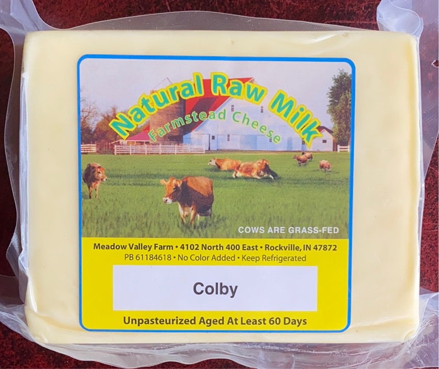 Cheese, Colby, Meadow Valley Farm, Grass-Fed