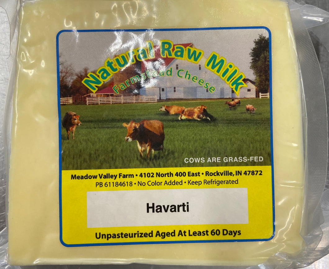 Havarti Cheese, Meadow Valley Farm, Grass Fed