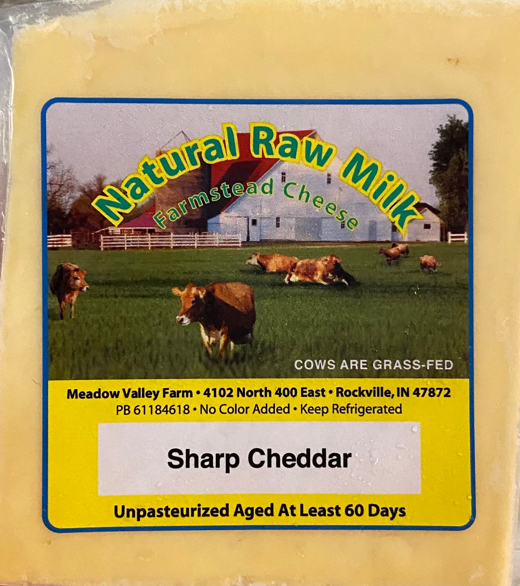 Cheese, Sharp Cheddar, Meadow Valley Farm, Grass Fed