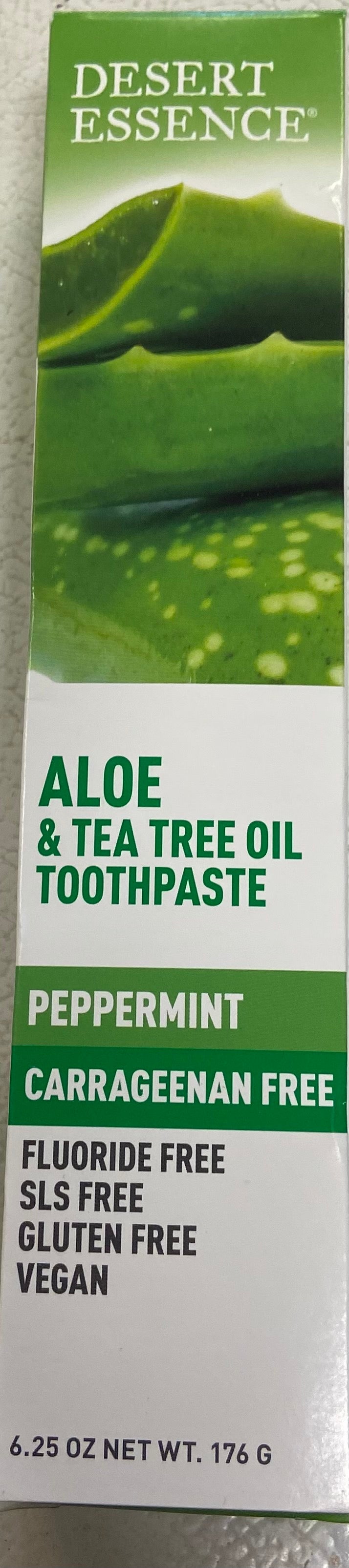 Toothpaste, Aloe & Tea Tree Oil, Peppermint, Desert Essence Organic