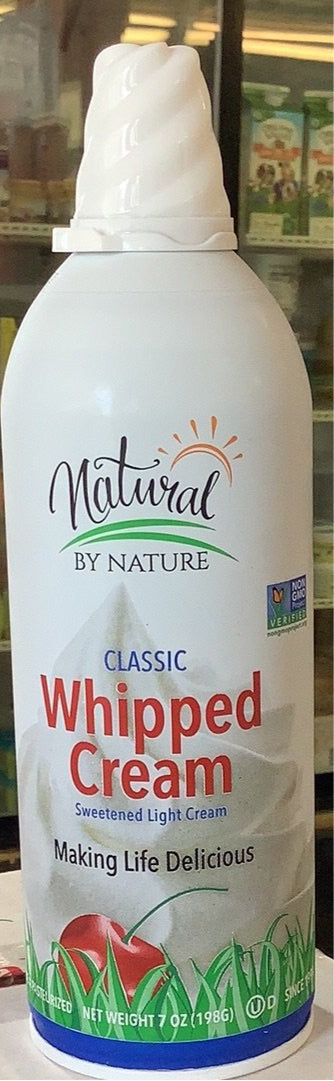 Whipped Cream, Sweetened Light Classic, Natural by Nature