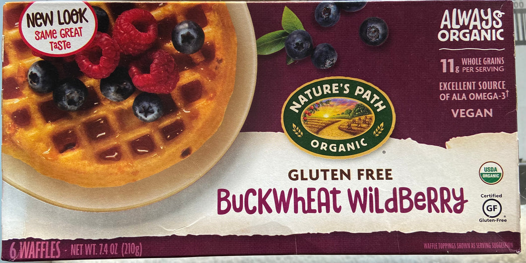 Frozen Waffles, Buckwheat, Wildberry,  Nature's Path, Organic, Gluten Free