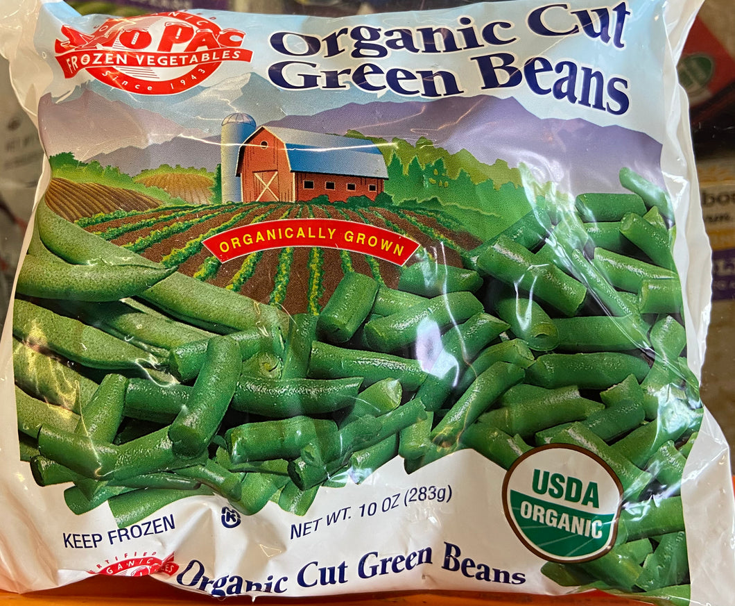 Frozen Green Beans, Organic Cut, SnoPac