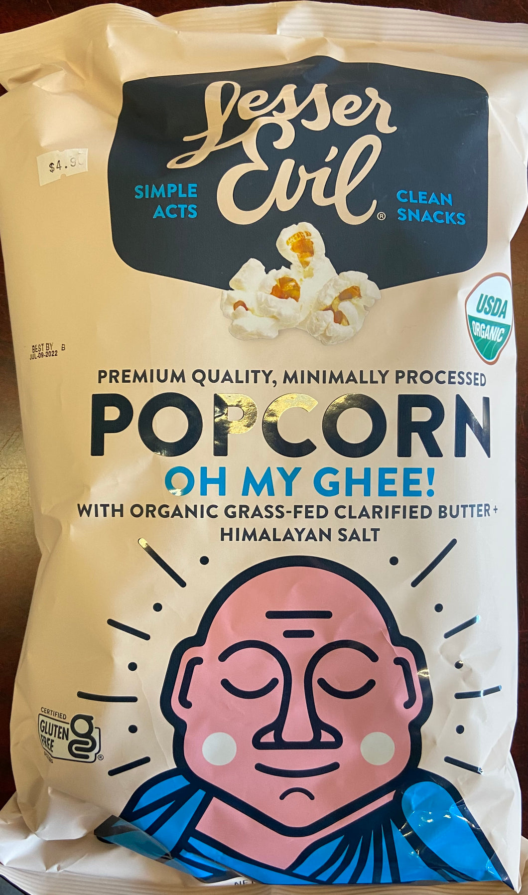 Popcorn, Oh My Ghee!, Lesser Evil, Organic, 4.6 oz