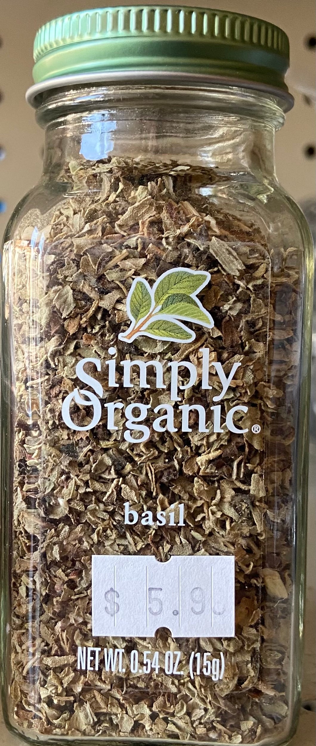 Basil, Simply Organic, Dried