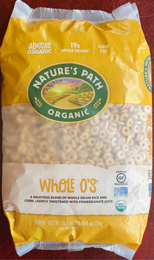 Cereal, Whole O's, Organic, Gluten Free, Nature's Path