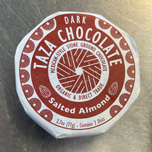 Load image into Gallery viewer, Taza dark chocolate salted almond
