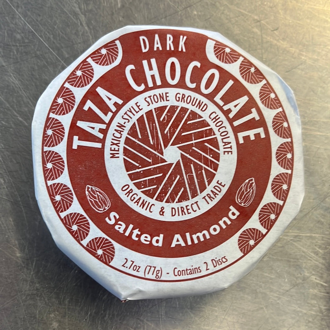 Taza dark chocolate salted almond