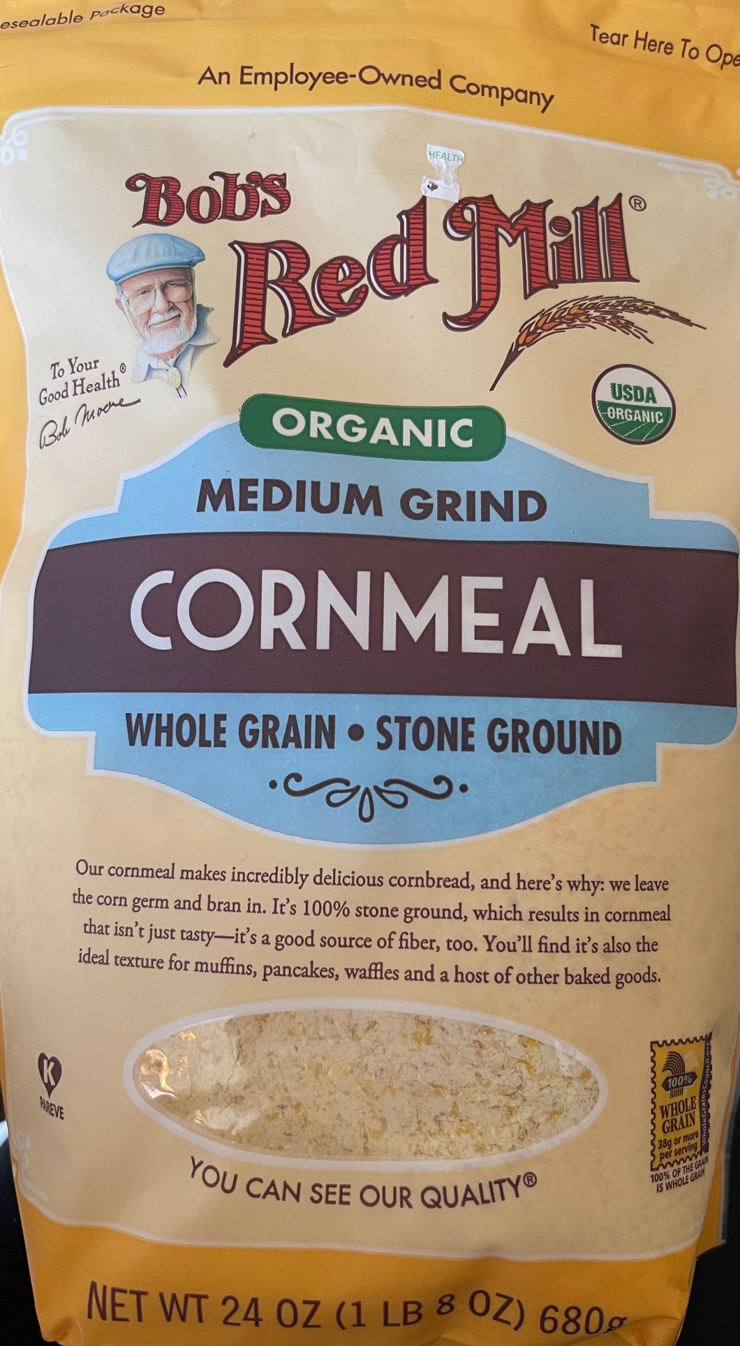 Cornmeal, Medium Grind, Bobs Red Mill