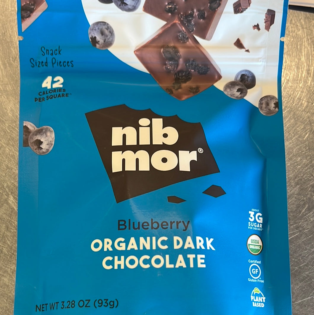 Nibmor blueberry organic dark chocolate
