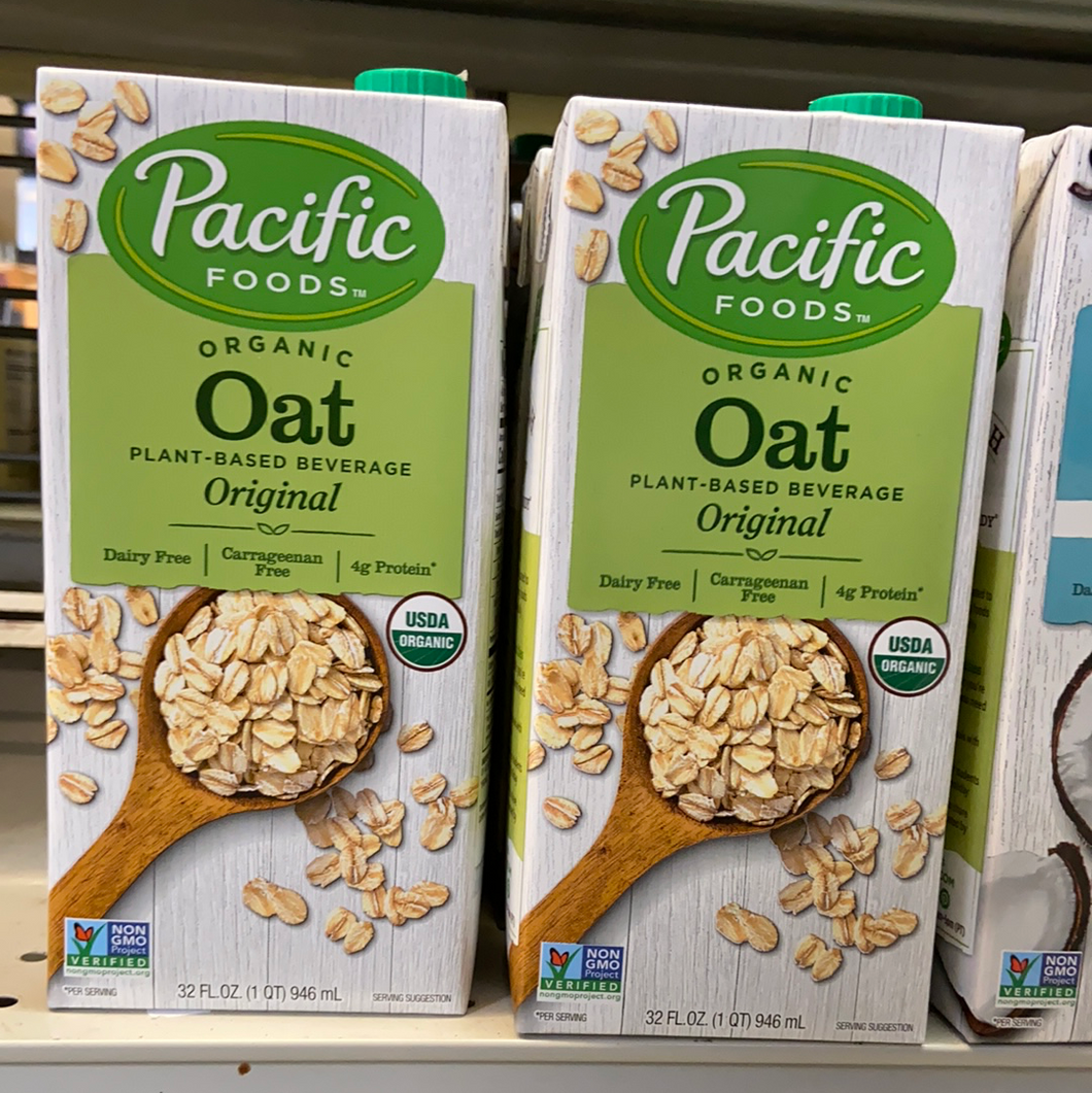 Non-Dairy Beverage, Oat Milk, Organic Original, Pacific Foods