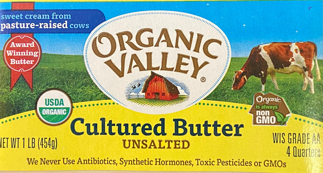 Butter, Organic Unsalted, Organic Valley (1 lb.)