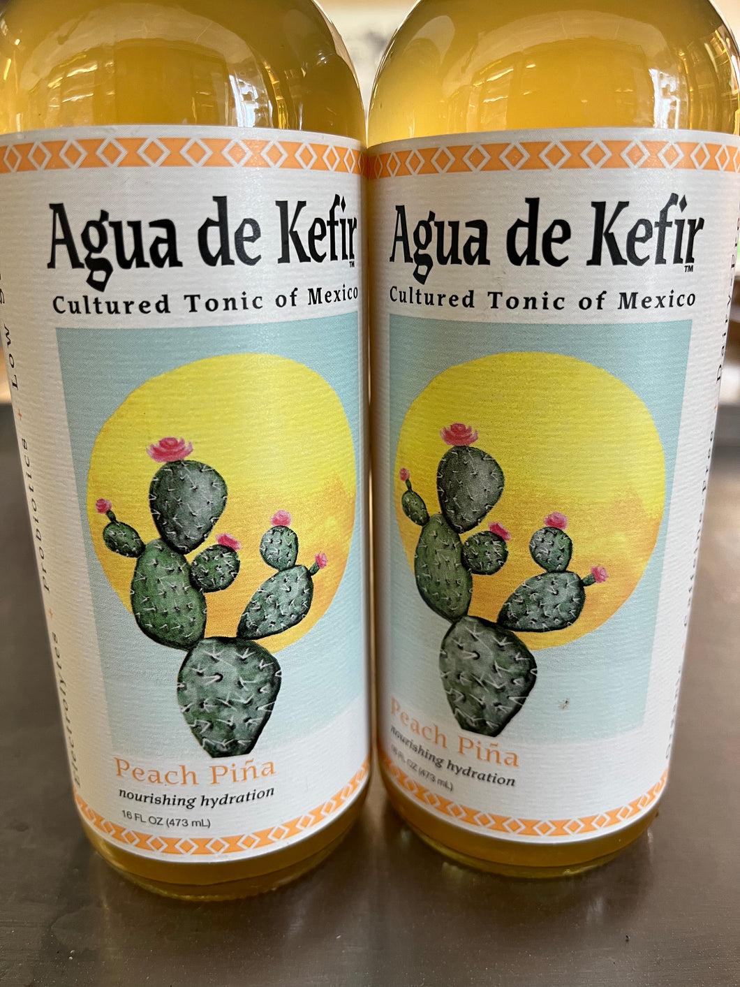 Aqua Kefir, Peach Pineapple, Sparkling Probiotic Drink, GT's, Organic, 16 oz