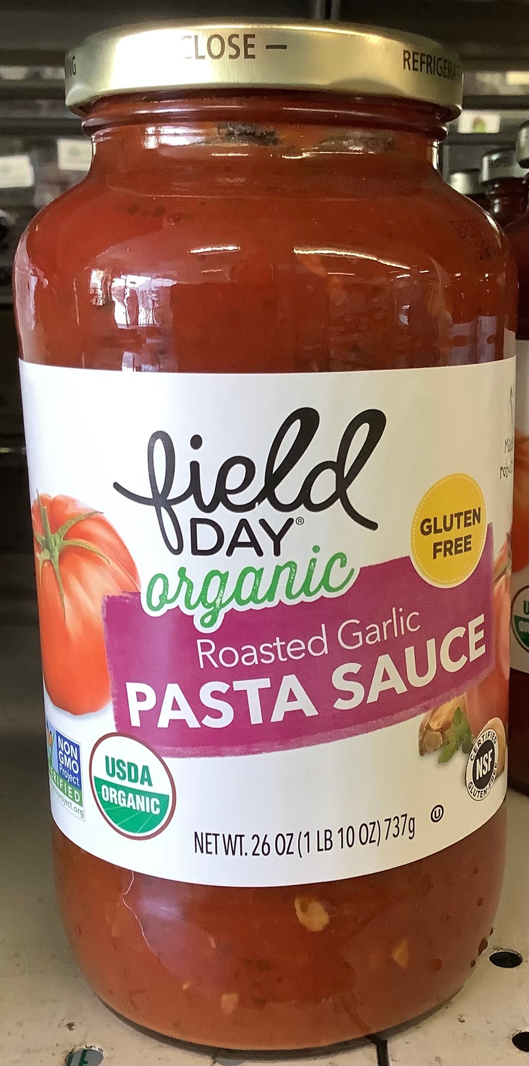 Tomato Sauce, Roasted Garlic, Field Day, Organic