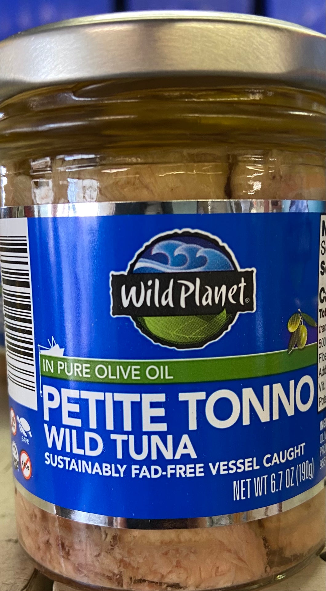 Tuna, Petite Tonno in Olive Oil, Wild Planet