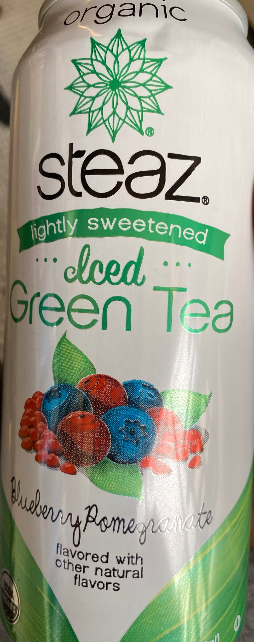 Iced Tea, Organic Blueberry Pomegranate Green, Steaz
