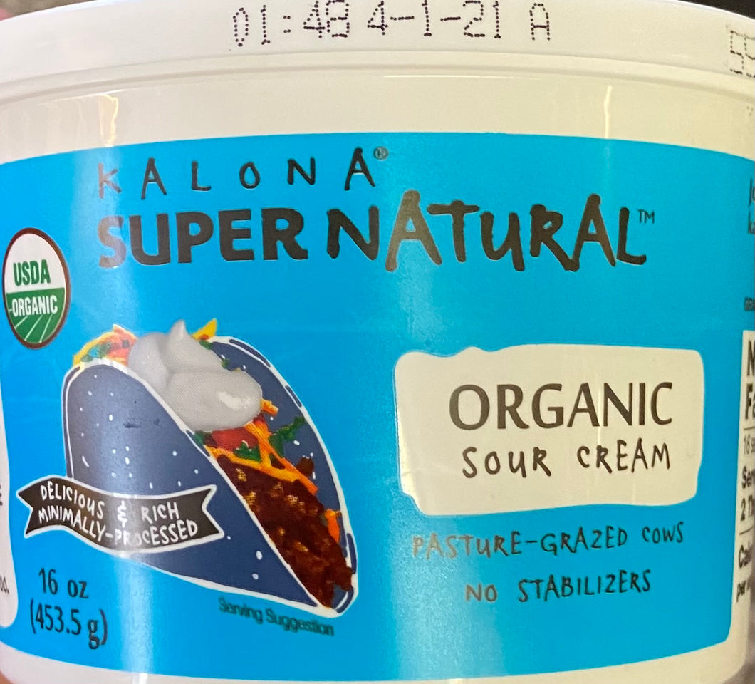 Sour Cream, Kalona SuperNatural, Organic, 16 oz.