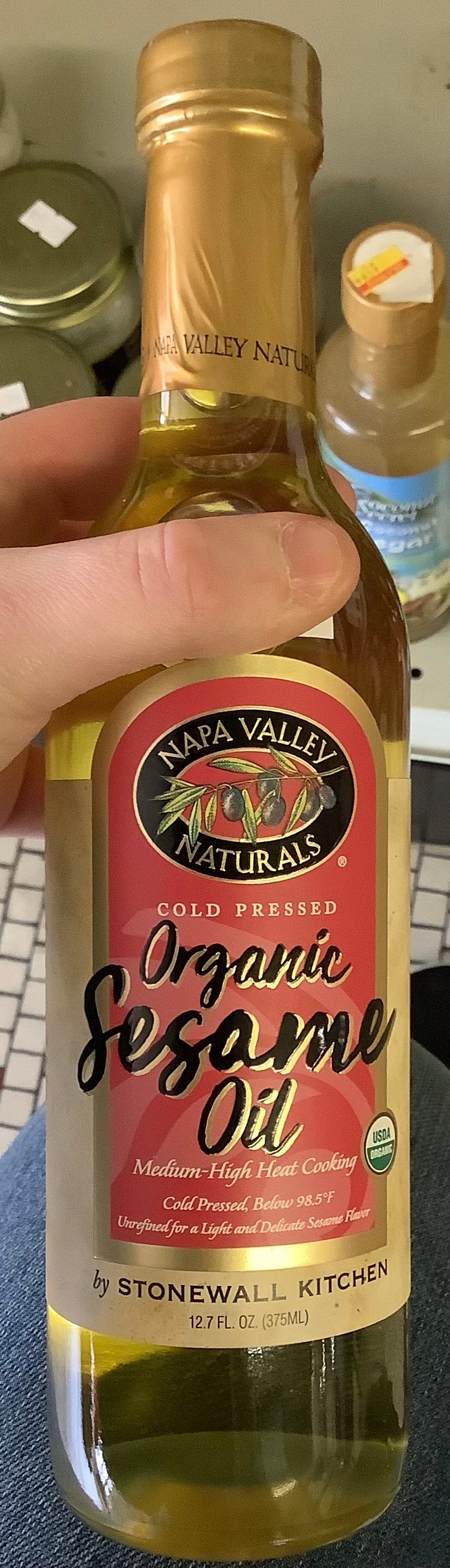 Oil, Sesame, Organic Cold Pressed, Napa Valley Naturals