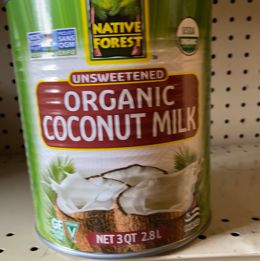 Coconut Milk, Native Forest, #10 large food service can, organic