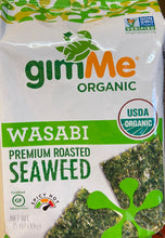 Load image into Gallery viewer, Roasted Seaweed Snack with Wasabi, Organic, gimMee
