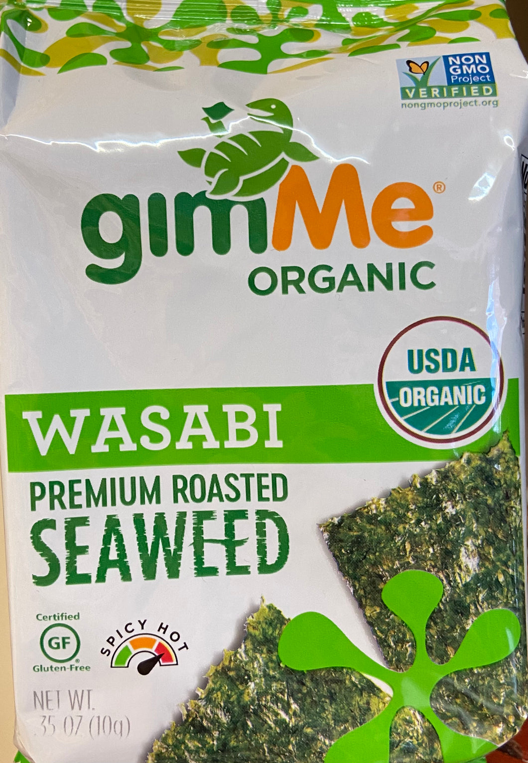 Roasted Seaweed Snack with Wasabi, Organic, gimMee