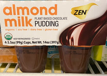 Load image into Gallery viewer, Pudding Cups,  Chocolate, Dairy Free, Organic, Almond Milk, Zen
