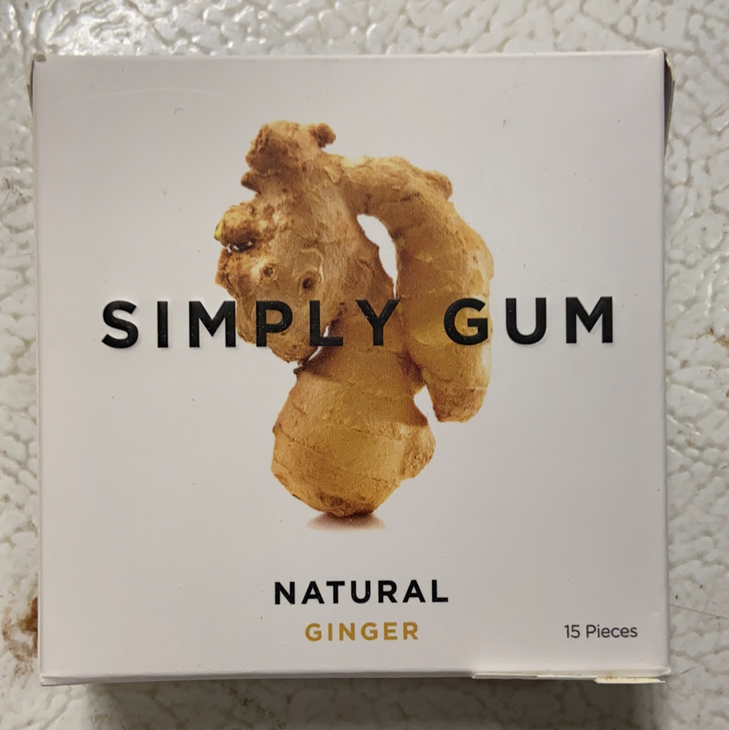 Gum, Natural Ginger, Organic, Simply Gum