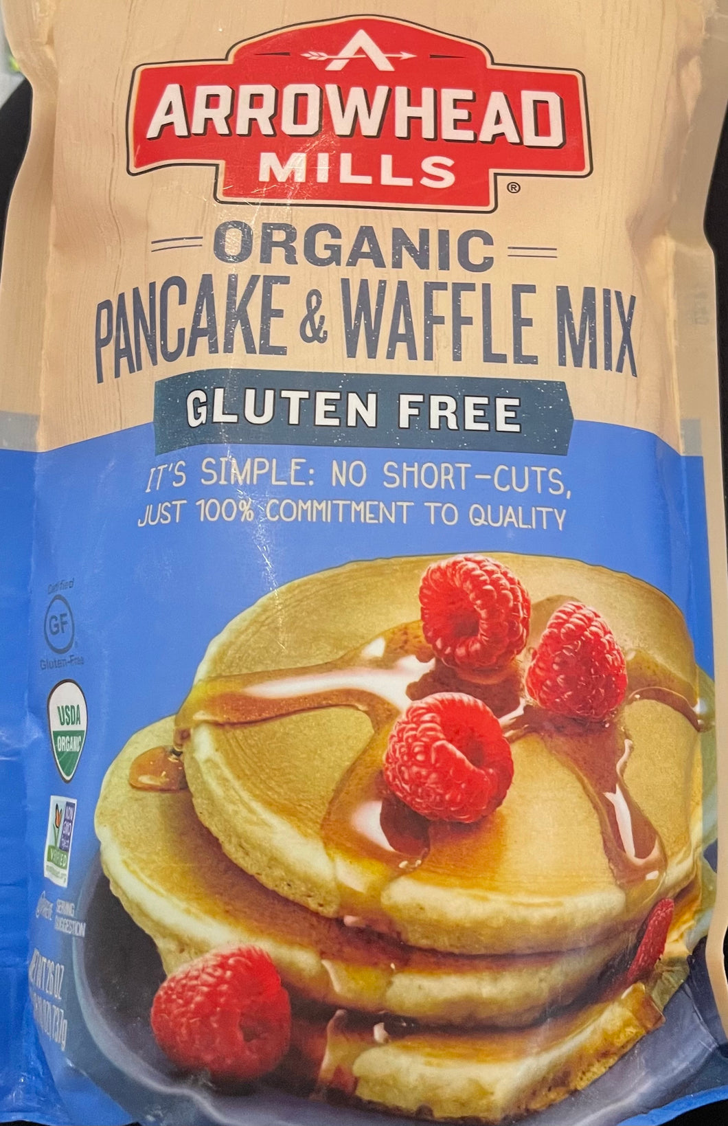 Pancake & Waffle Mix, Gluten Free, Arrowhead Mills, Organic