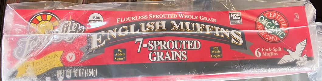 English Muffins, Organic 7-Sprouted Grains, Food for Life