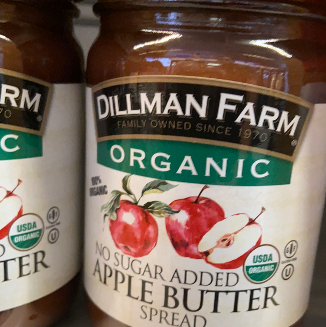 Apple Butter Spread, No Sugar Added, Organic, Dillman Farm