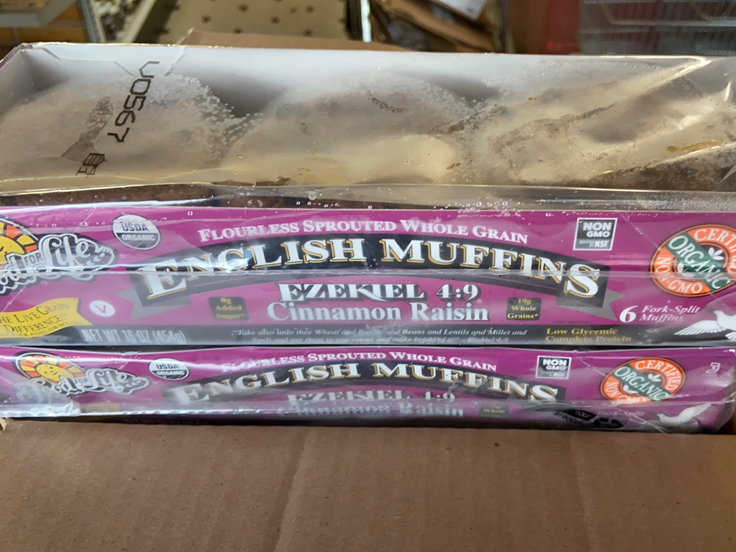 English Muffins, Organic Cinnamon Raisin Whole Grain, Food for Life