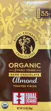 Load image into Gallery viewer, Chocolate Bar, Dark with Toasted Almond Pieces, Organic 55% Cacao, Equal Exchange
