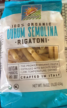Load image into Gallery viewer, Pasta, Rigatoni, Organic 100% Durum Semolina, Bionaturae
