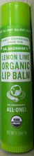 Load image into Gallery viewer, Lip Balm, Lemon Lime, Organic, Dr. Bronner&#39;s
