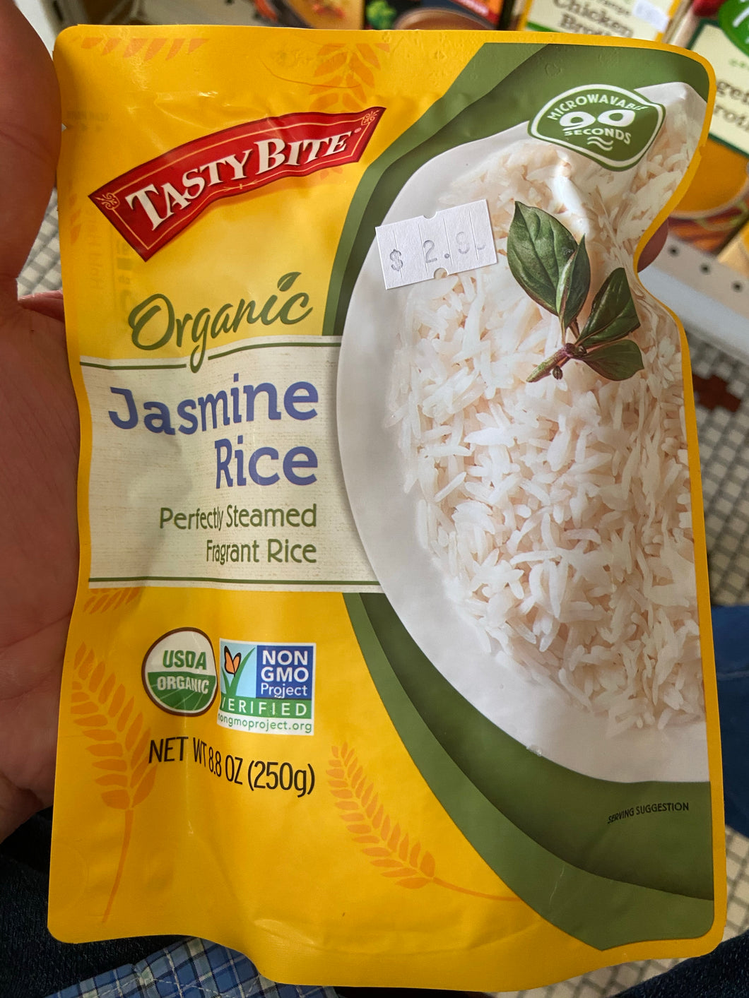 Sides, Jasmine Rice, Fully Cooked, Tasty Bite Organic
